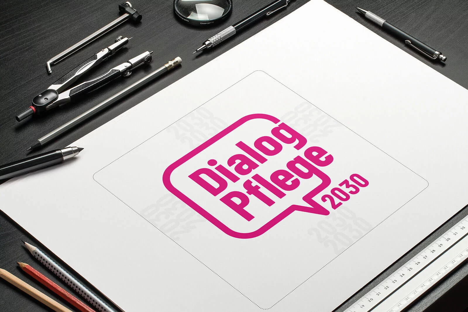 dialogPflege2030-Logo Corporate Design, Logoentwicklung und Umsetzung diverser Werbemittel