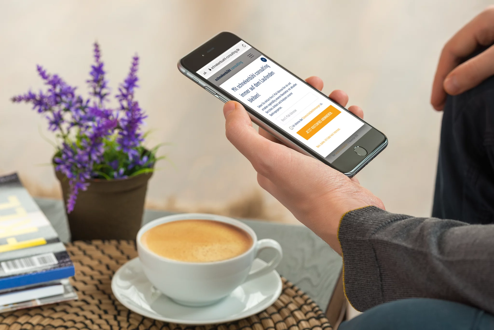 Mockup Smartphone Webseite