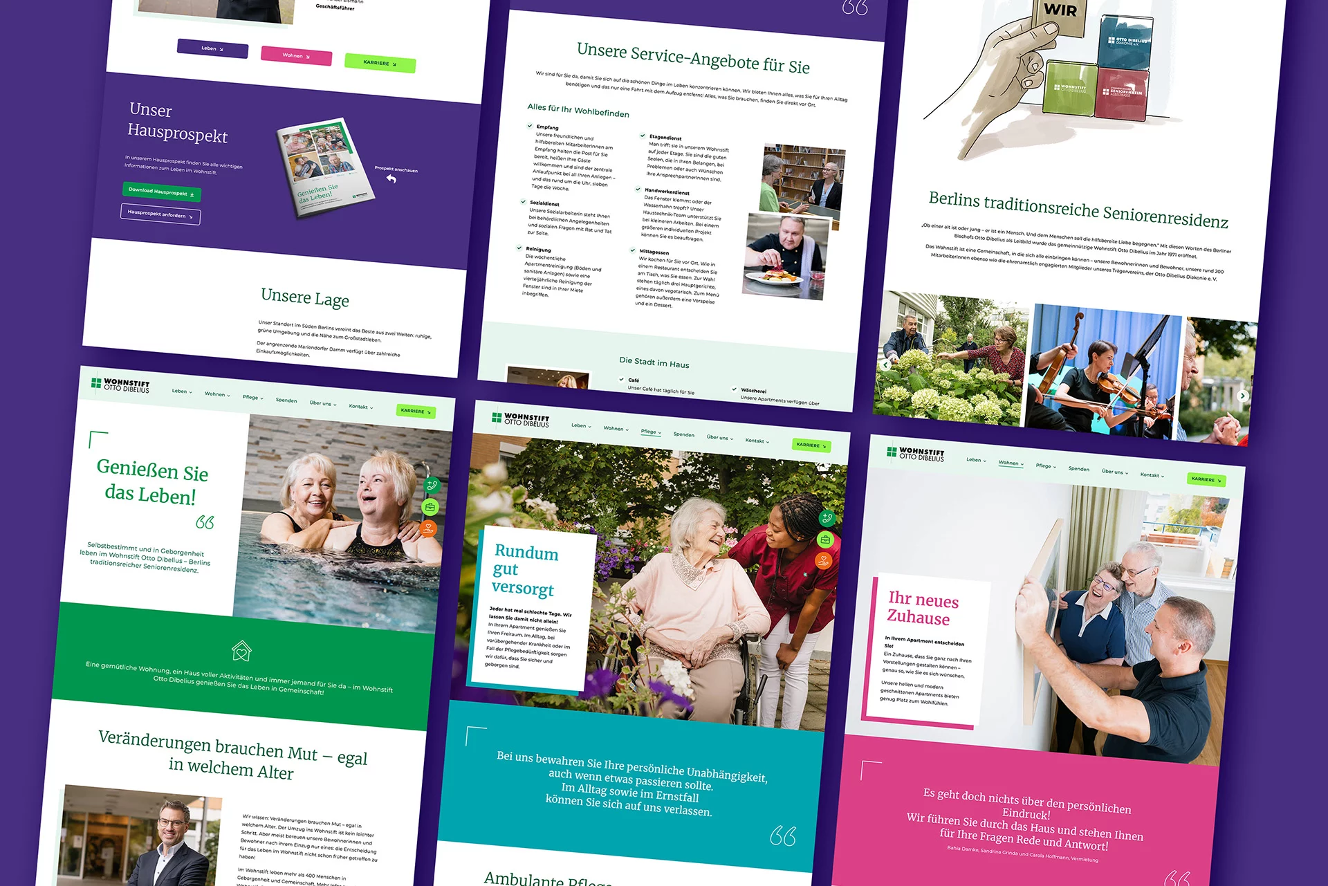 Wohnstift Otto Dibelius – Website Ansichten Wohnstift Otto Dibelius - Website Ansichten